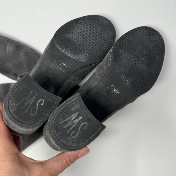 Stuart Weitzman Grey Tieland Over the Knee Boots - Picture 12 of 14